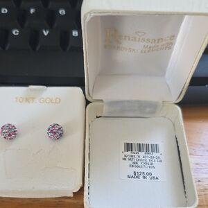 Multicolor Crystal Ball Earrings